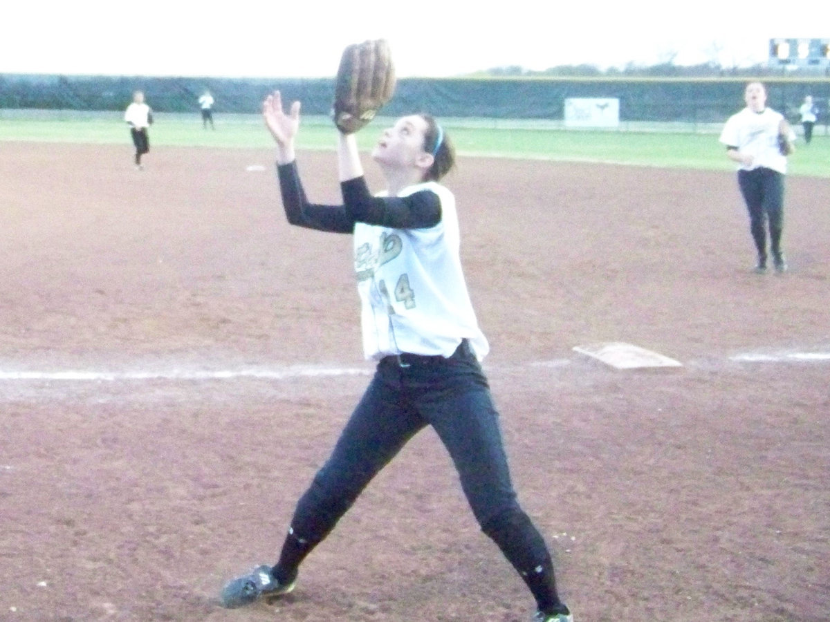 Image: Got It! — Junior, Drew Windham sets up to catch an out-of-bounds fly ball.