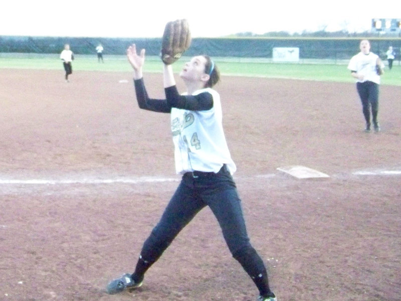 Image: Got It! — Junior, Drew Windham sets up to catch an out-of-bounds fly ball.