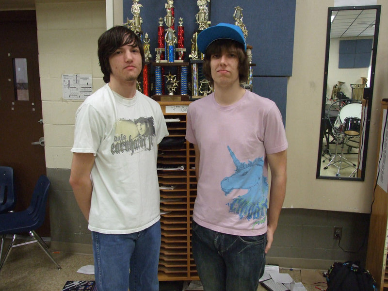 Image: Helms and Vlk — Helms, Vlk and Tess Clark won honors this year. Vlk will compete in the Texas State Solo & Ensemble Contest on Memorial Day weekend.