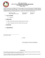 Image: Agenda: Proclamation Reception