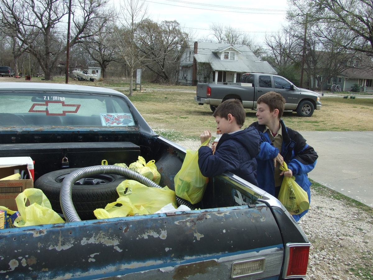 Image: The local food pantry gets food — The Boy Scouts donated all of their non-perishable items to the local food pantry.
