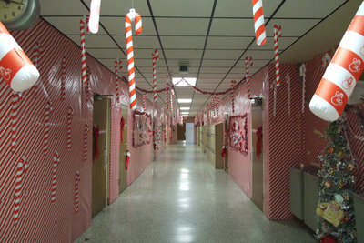 Image: Stripes galore — Each class worked hard on their theme.  Don’t stare too long at the stripes-dizziness ensues.