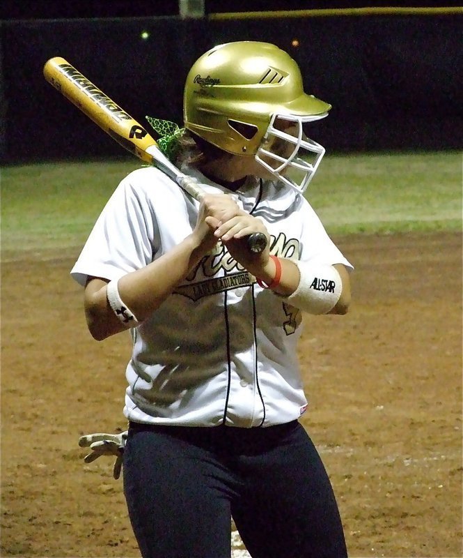 Image: Power with a bow on it — Alyssa Richards will be relying on her bat just as much as her catcher’s mitt to help the Lady Gladiators be successful this season.