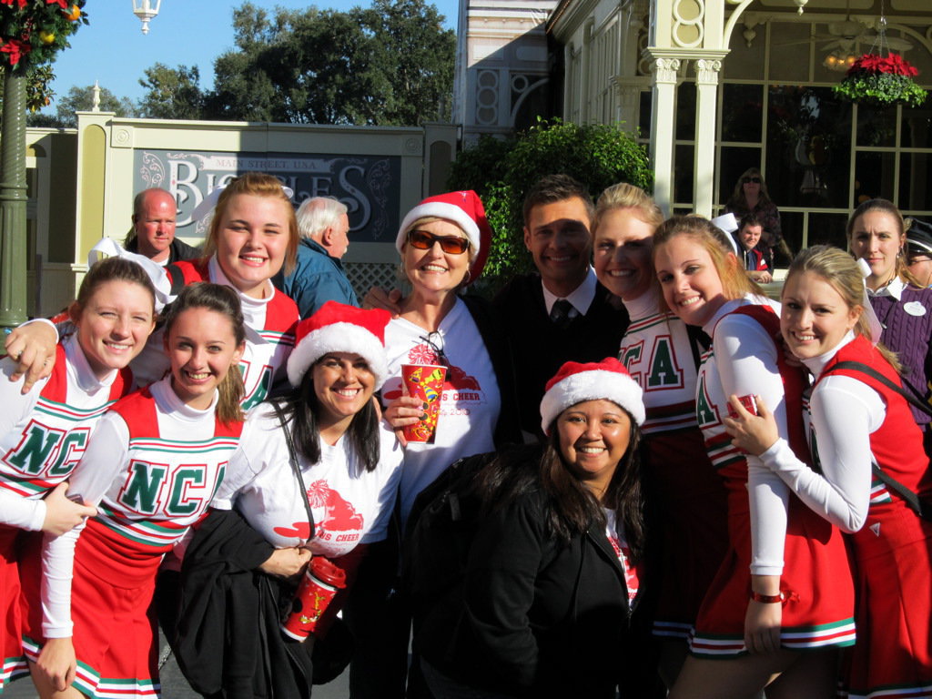 Image: The Girls and Ryan — The girls had to hustle to get their picture taken with Ryan Seacrest.