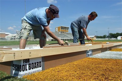 Image: What board is that? — Jon Mathers jokingly stated, “The frame is custom made of school board.”