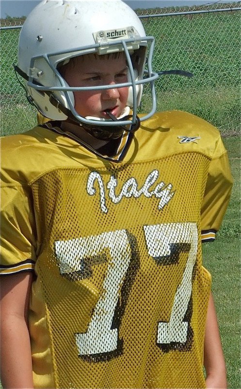 Image: Brandon on defense — Brandon Connor works out on the defensive side of the ball.