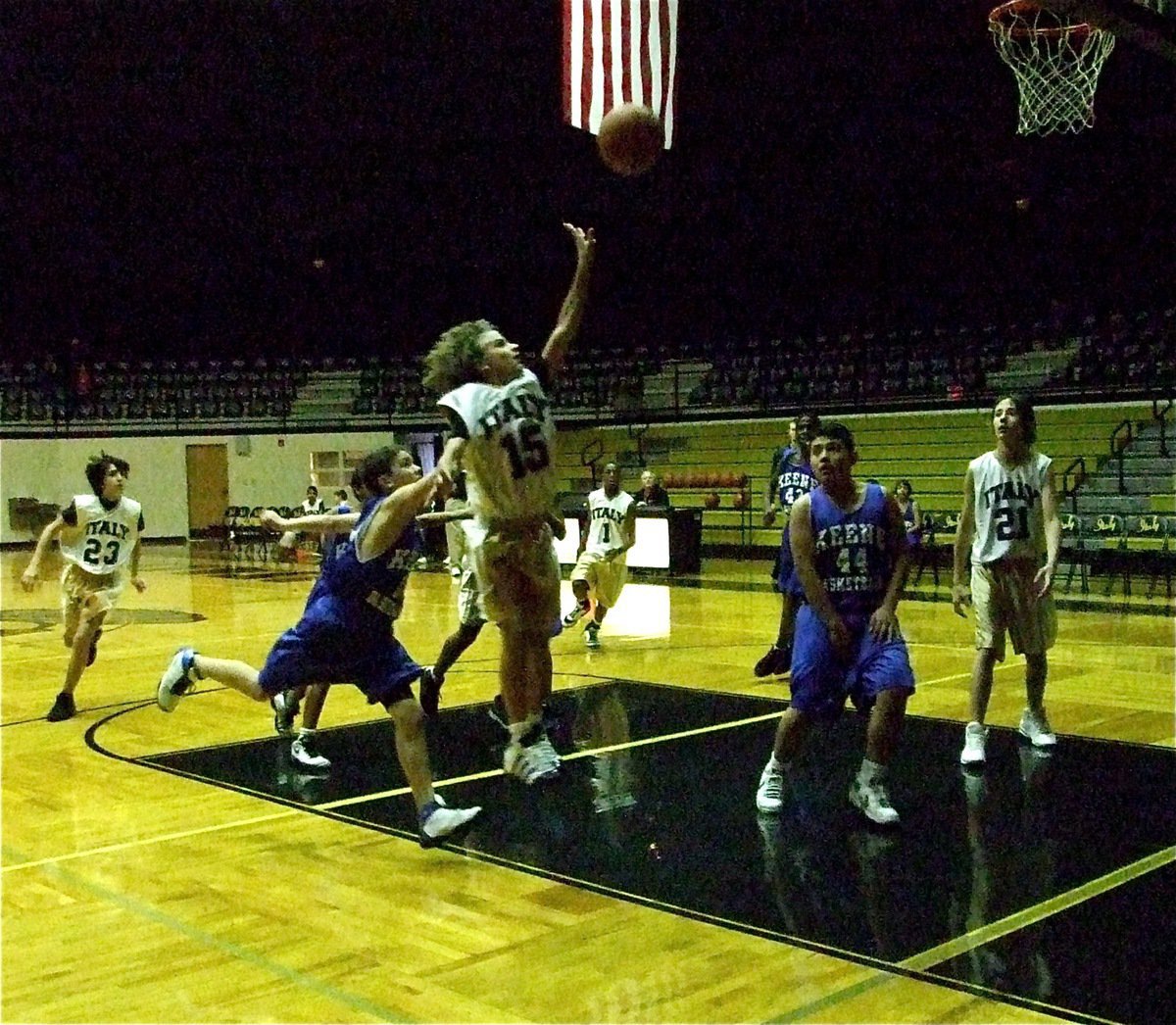 Image: McBride moves in — Levi McBride(15) tries to get Italy on the board first against Keene.