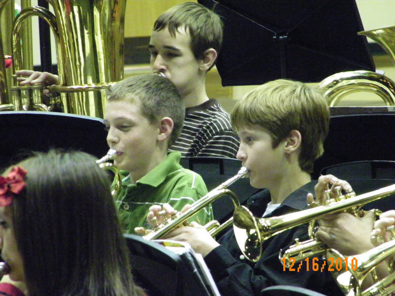 Image: Windam and Jaynes — Ty Windham and Volley Jaynes are starting their high school band career off in the right direction.