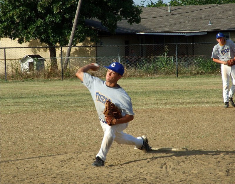 Image: Tiger’s attack — Pitcher Blake Whisenant gets the win over Teague.