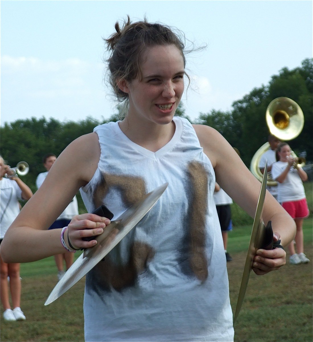 Image: Grrrrrr! — Melissa Smithey really enjoys making that clashing sound.