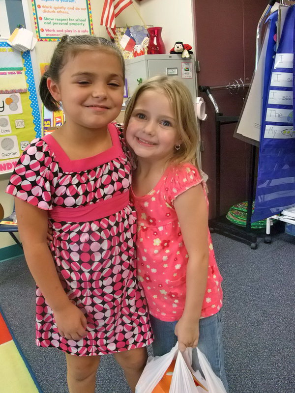 Image: Skylar Dela Rosa & Journey Harris — Skylar and Journey are in Mrs. Daughtry’s kindergarten class and are looking forward to coloring and meeting new friends.