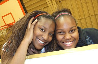 Image: What a view — Aarion Copeland and Charisma Anderson check out the action during Italy 29’s and Italy 31’s game from above the players’ benches.