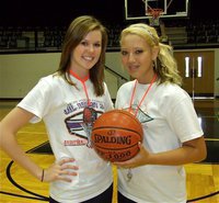 Image: Rossa and Richards — Kaitlyn Rossa and Megan Richards teamed up to put on the “Hoop it up’ with Rich and Ro” basketball camp for the next generation of Lady Gladiators.