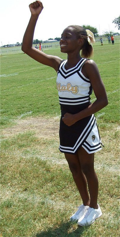 Image: Decorea Green — Decorea Green gets her cheer on during the IYAA Homecoming games against Ferris.
