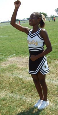 Image: Decorea Green — Decorea Green gets her cheer on during the IYAA Homecoming games against Ferris.