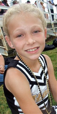 Image: Taylor Boyd — Taylor added some Gladiator bling to her cheerleading ensemble.