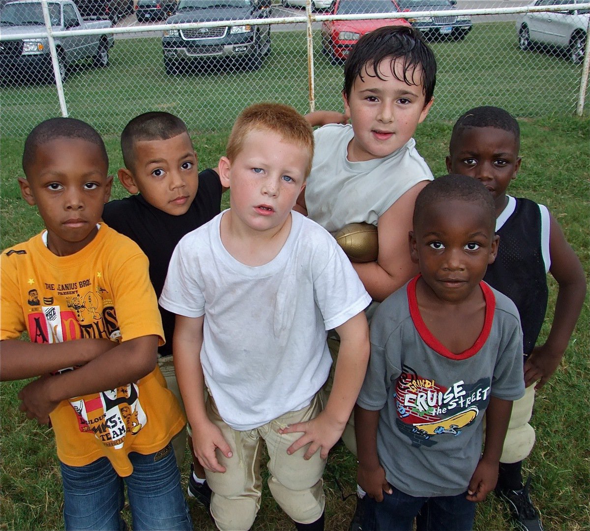 Image: Boys of Fall — These mighty mites get in a sideline game before the rains turned heavy.