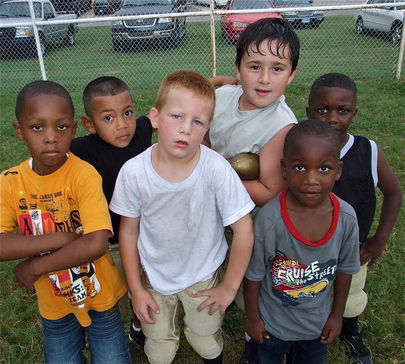 Image: Boys of Fall — These mighty mites get in a sideline game before the rains turned heavy.