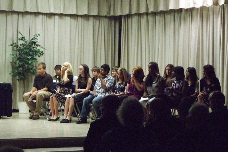 Image: New inductees — There are 17 new members of the Italy National Junior Honor Society.