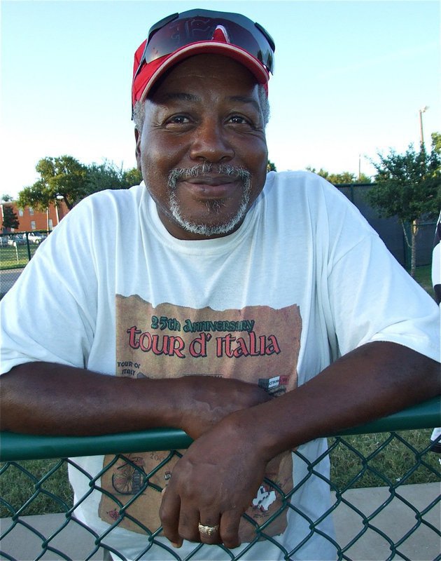 Image: Green loves the Gold — Gladiator fan Erwin Green enjoys watching Italy’s players play, particularly his grandson Eric Carson who is a freshman on the JV squad.