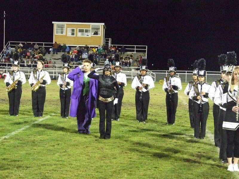 Image: Drum majors are ready — Molly and Jessica agree their band is ready.
