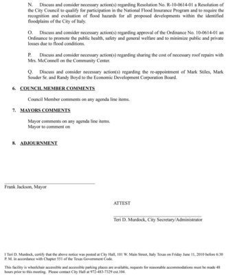 Image: Agenda, page 2