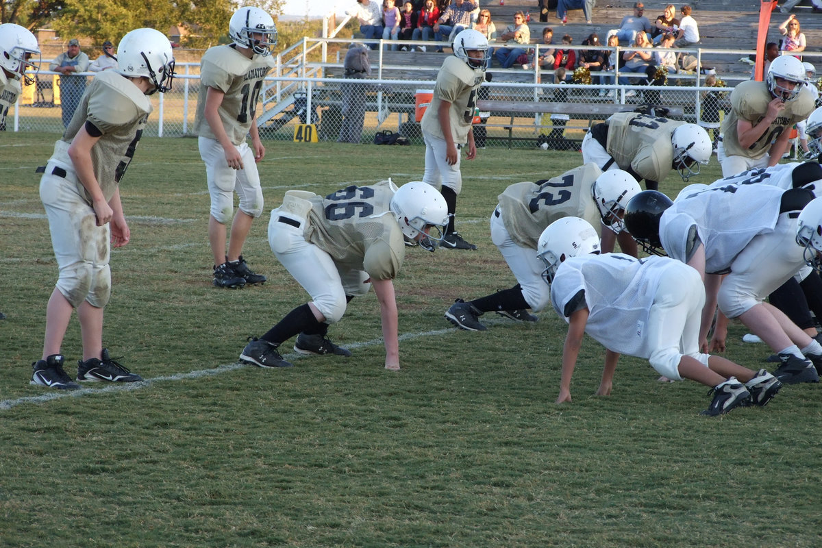 Image: Gladiator lineup — The Gladiator offense is ready for the snap.