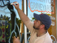 Image: Artist Barry Byers — Original drawings by Barry Byers promote Homecoming spirit.