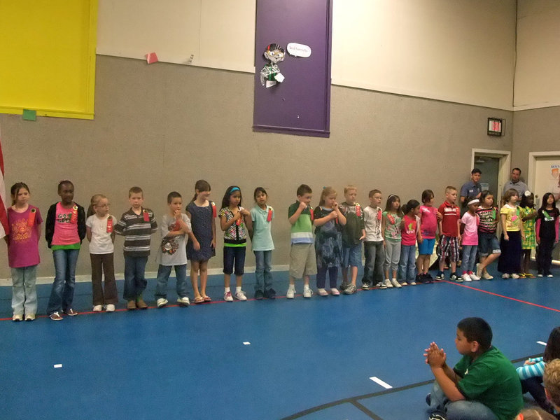 Image: All A’s and B’s — These second graders got all A’s and B’s.