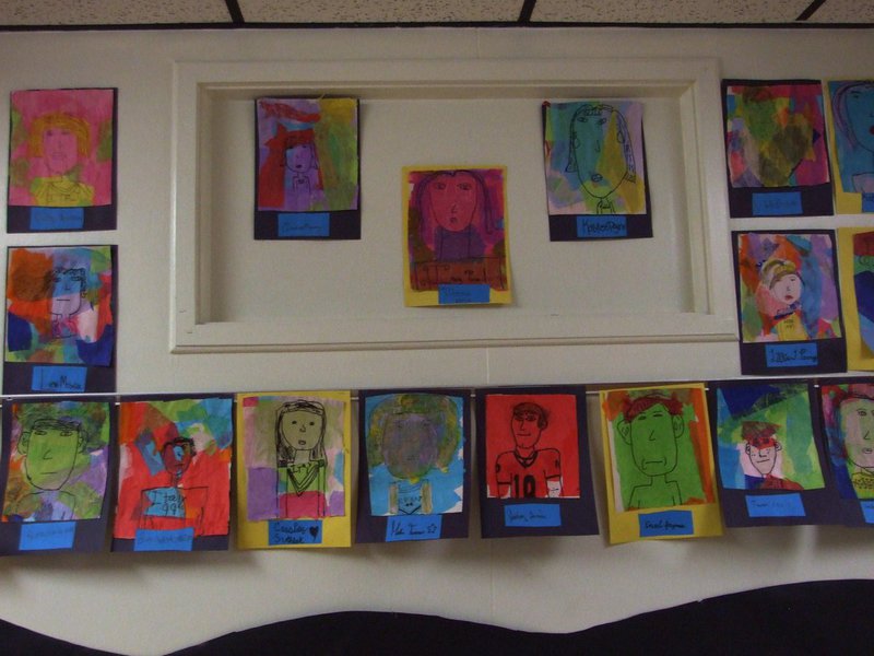 Image: Self portraits — Jane Medrano’s fifth grade class’ self portraits.