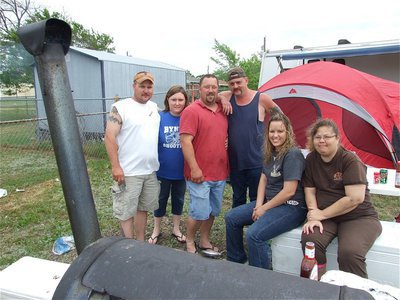 Image: Texas ties  — Daniel Smith of Bynum, Texas, Cindy and Kirk Strauch of Malone, Texas, Chris Englehardt of Hubbard, Texas and Bekah and Melanie of Bynum, Texas teamed during the Italy Lions Club 2nd Annual Cook-off.
