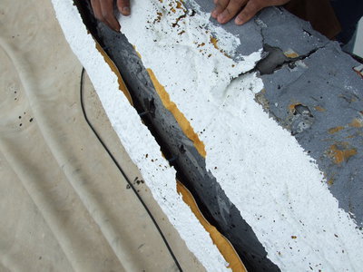 Image: Visual Inspection — This crack was approximately 10 feet long and 4" deep, at it’s widest, during the inspection in 2007.