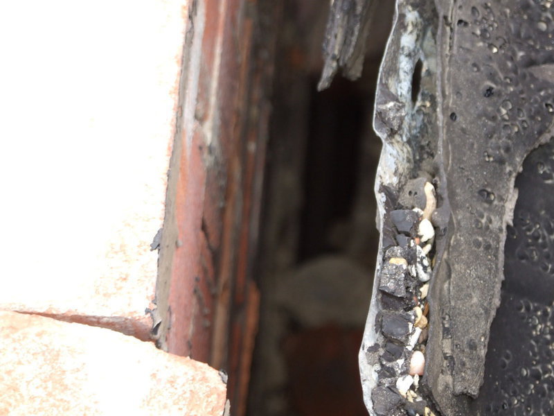 Image: Unprotected  — An easy entry for rain, vermin and insects.