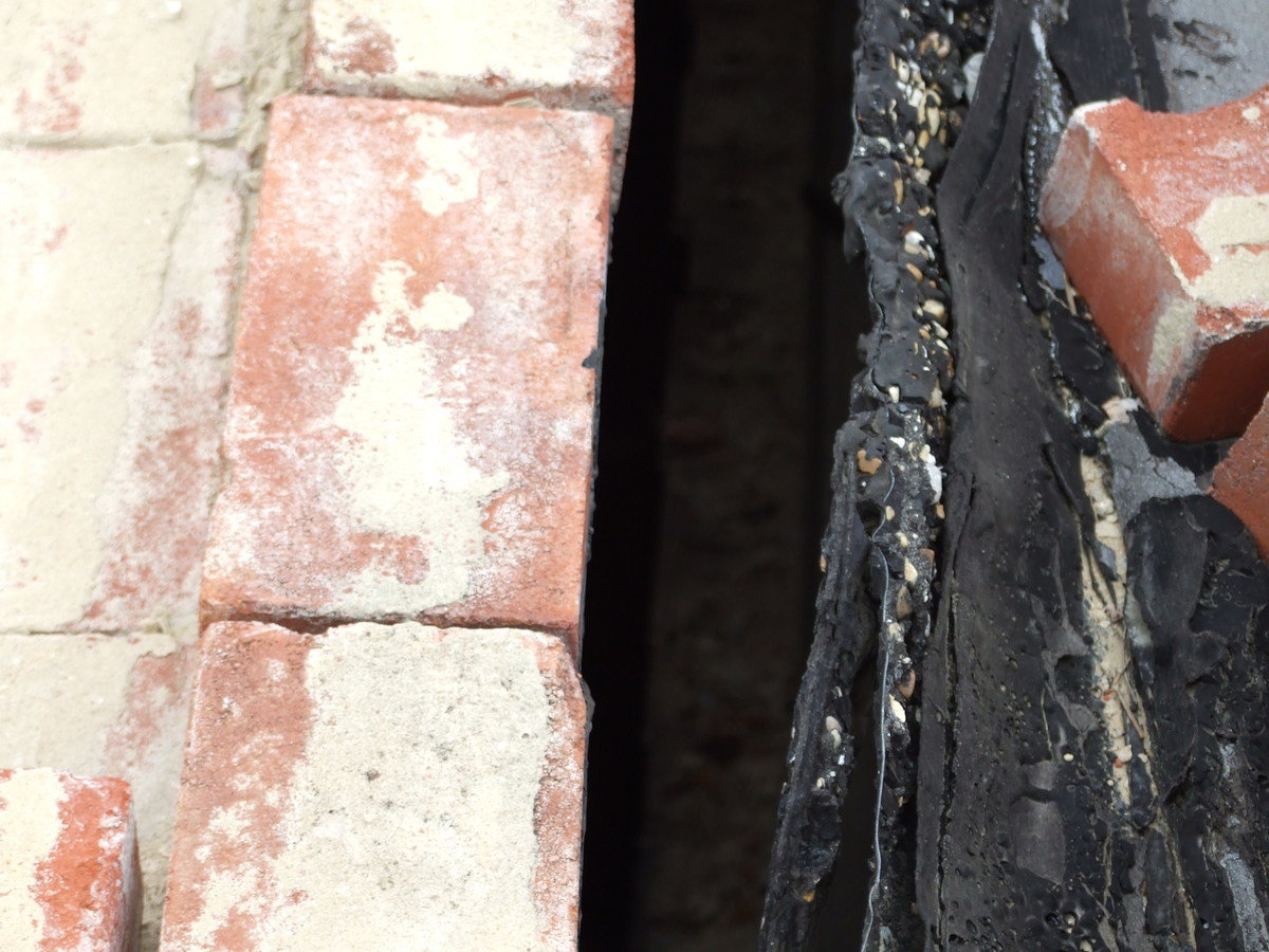 Image: Gap — Thru this gap it was easy to view what is left of the 2nd story floor.