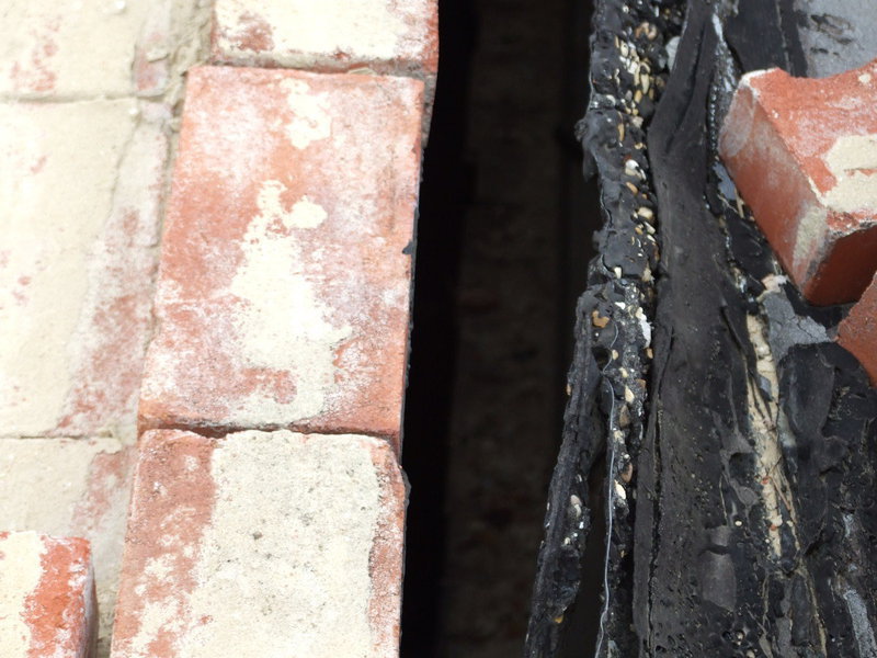 Image: Gap — Thru this gap it was easy to view what is left of the 2nd story floor.