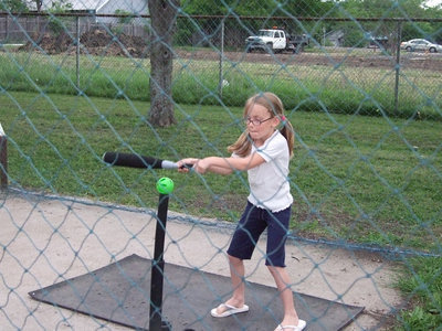 Image: Maddie can hit this — Maddie Chambers found this game very easy.