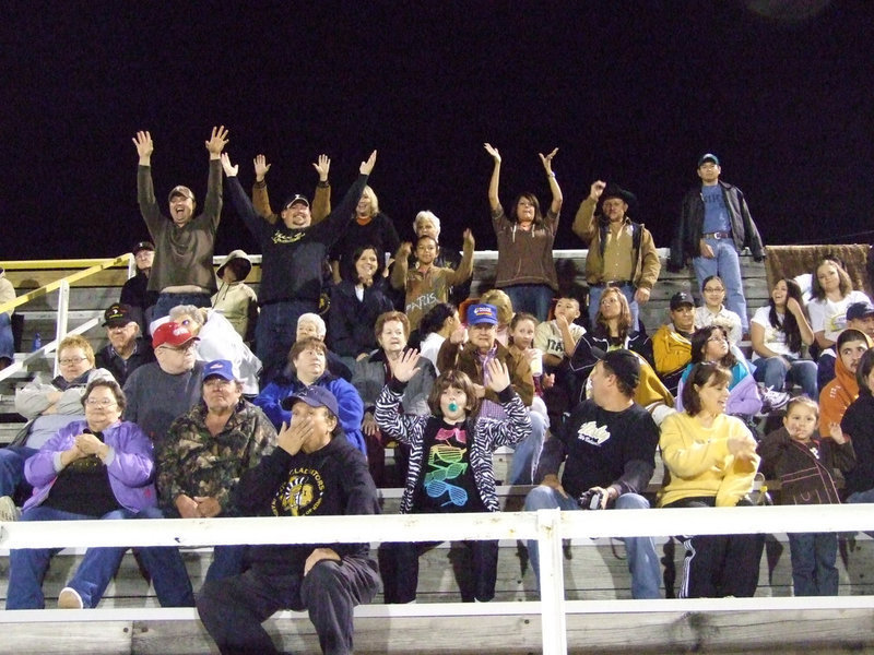 Image: Gladiator fanatics! — The cheerleaders did a great job with the fans in the stands. We Believe!