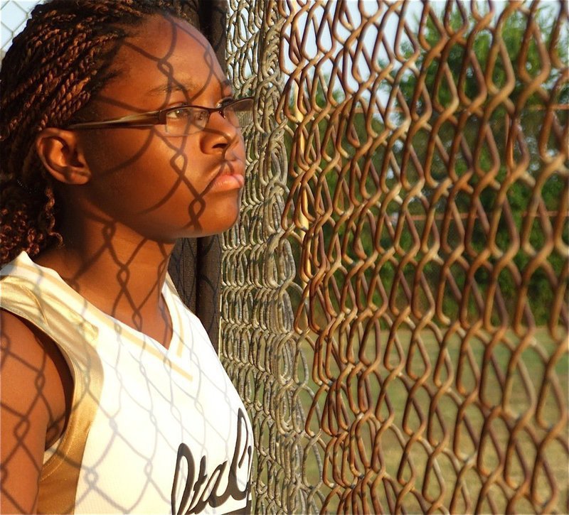 Image: Jamie McIntyre eyes the competition during tournament play — Jamie McIntyre helps Italy’s 15 &amp; Under Girls softball team get second place in the division tournament.