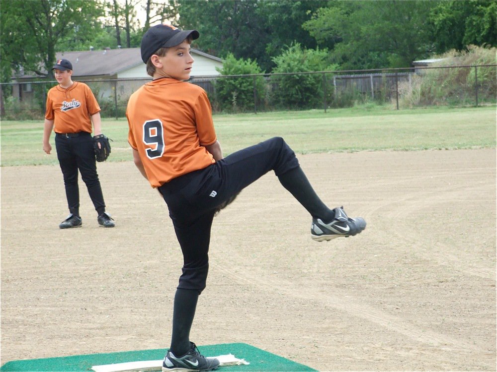 Image: Levi pitches well — Levi McBride goes the distance against Whitney to help Italy win 17-5 before the 6th inning.