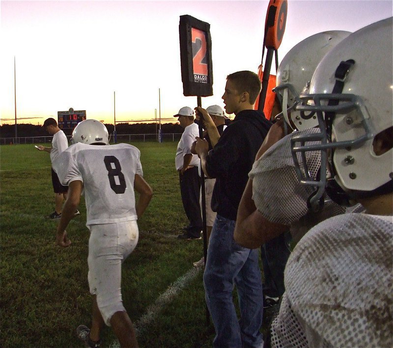 Image: Get in there! — Coach Ward sends in fresh legs.