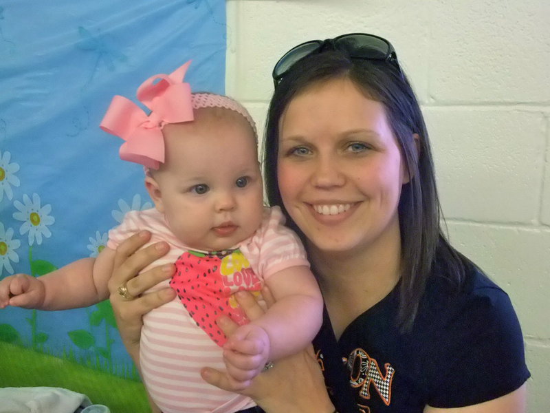 Image: Addison and Amanda Pustejovsky — Mom and daughter are ready for the egg hunt.
