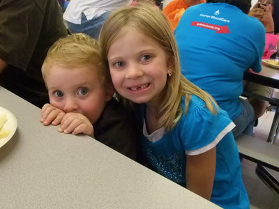 Image: Josiah and Emma Rodrique — These two cuties were finished eating and ready to hunt eggs.