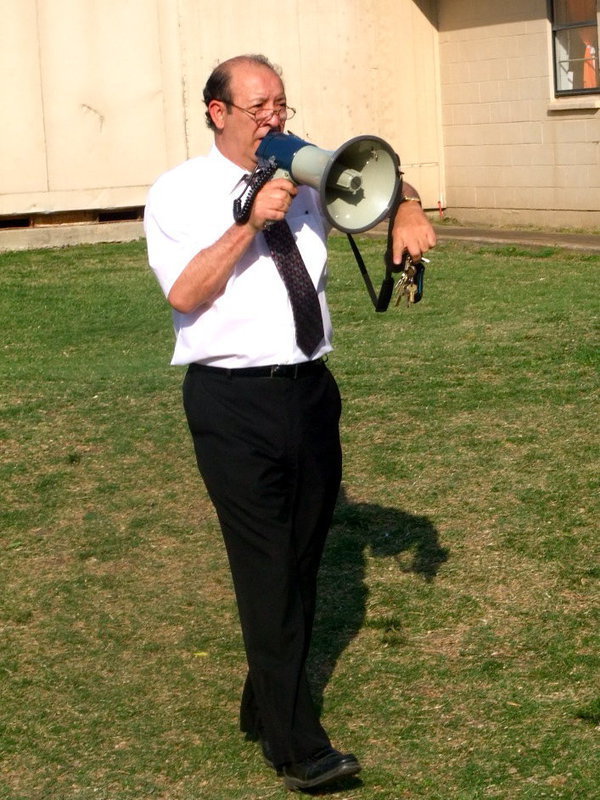 Image: Dr. David DelBosque — Dr. DelBosque is telling the students which areas they can hunt eggs at.