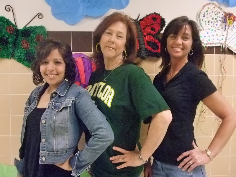 Image: Charlotte with Two Nominees — Amanda Daughtry, Charlotte Morgan and Teresa Young Sara Muetzenberg all nominees.. Amanda Daughtry (Kindergarten teacher) said, “It is an honor to get nominated. I love teaching Kindergarten, it takes a lot of patience but they bring a lot of joy to my heart.” Teresa Young (Inclusion teacher) said, “I love what I am doing and I love Italy.”