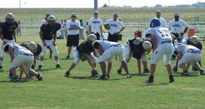 Image: It was a snap — Italy’s JV Gladiators and their determined offensive proved too much for the Blooming Grove defense.