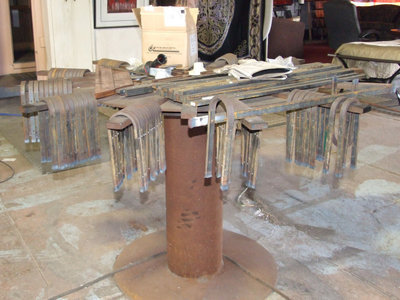 Image: Lots and Lots of Metal — Lots more U shaped steel is needed to finish a project.