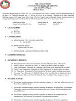 Image: Italy City Council Agenda – July 13, 2009 (Page 1)
