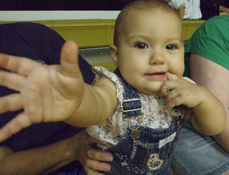 Image: Future Lady Gladiator — Board member, Cindy Carter, enjoys the game with granddaughter, Tinsley.