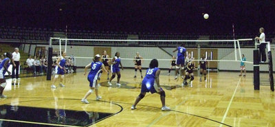 Image: Milford jumps — Sophomore, #9 Ra’Tara Singleton jumps on the frontline.