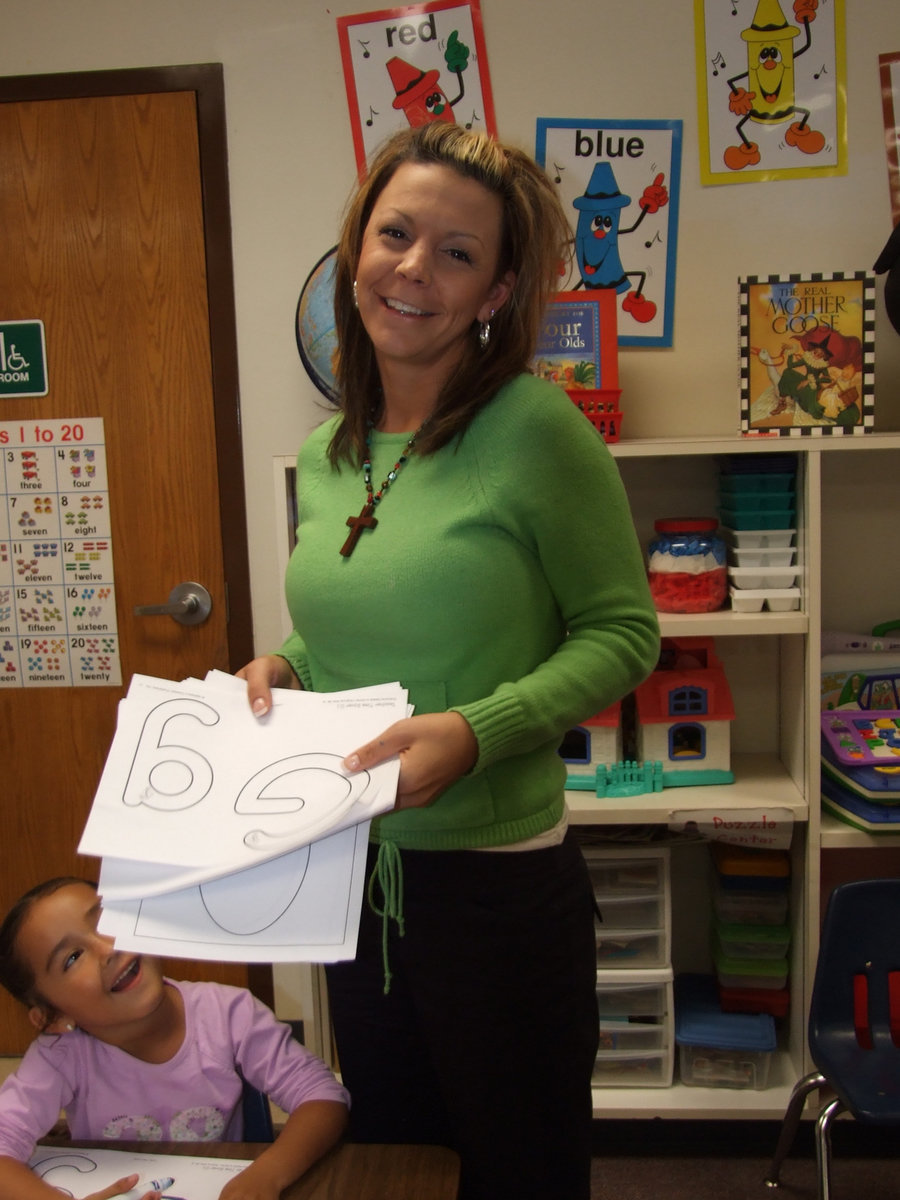 Image: Jennifer Dickerson  — Jennifer Dickerson, Pre-school teacher, said, " We receive 10 cents for each box top. Stafford has collected over $2,200.00 in the past few years with this program."